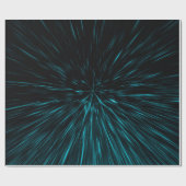 Cool blaue Hypergalaxie Abstrakte Linien Geschenkpapier (Flach)