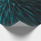 Cool blaue Hypergalaxie Abstrakte Linien Geschenkpapier (Ecke)