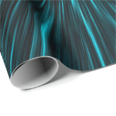 Cool blaue Hypergalaxie Abstrakte Linien Geschenkpapier (Rolleneckpunkt)