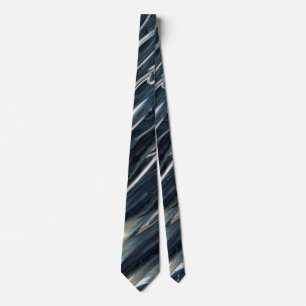 Cool Blauer Flammenstreifen Krawatte