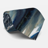 Cool Blauer Flammenstreifen Krawatte (Gerollt)