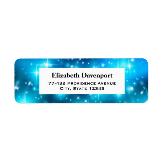 Cool blauer Funkellicht Abstrakter Raum (Vorne)