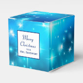 Cool blauer Funkellicht Abstrakter Raum Geschenkschachtel (Vorderseite)