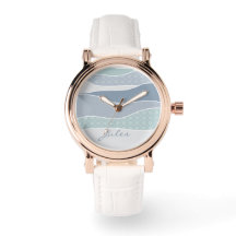 Cool blaugrüne Streifen Abstrakte Waves Name