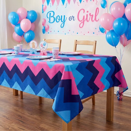 Cool-blaurosa Zickzack Muster - Tablette Tischdecke