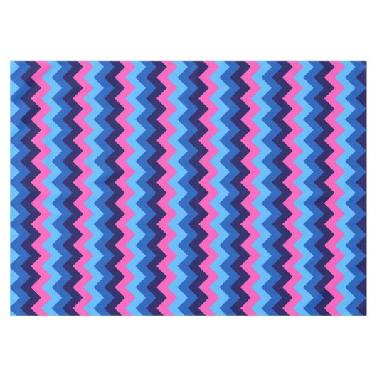 Cool-blaurosa Zickzack Muster - Tablette Tischdecke (Vorderseite (Horizontal))