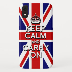 Cool, bleib ruhig auf dem UK-Flagge iPhone XR Hülle