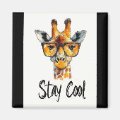 Cool bleibe - Giraffe mit Sonnenbrillen Illustrati Magnet (Vorne)