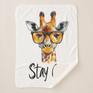Cool bleibe - Giraffe mit Sonnenbrillen Illustrati Sherpadecke