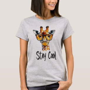 Cool bleibe - Giraffe mit Sonnenbrillen Illustrati T-Shirt