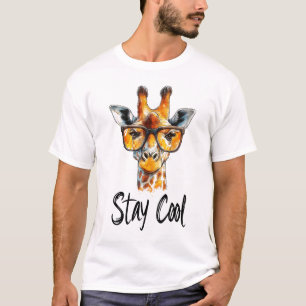 Cool bleibe - Giraffe mit Sonnenbrillen Illustrati T-Shirt