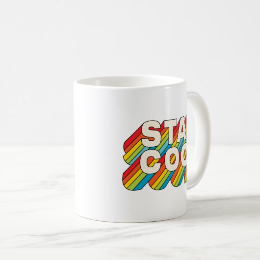 Cool bleibe kaffeetasse (VorderseiteRechts)