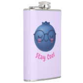 Cool bleibe - Niedliches TropiCool Blueberry Desig Flachmann (Rechts)