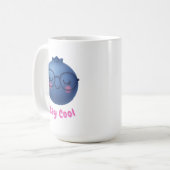 Cool bleibe - Niedliches TropiCool Blueberry Desig Kaffeetasse (Vorderseite Links)