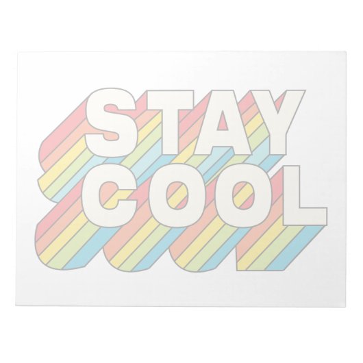 Cool bleibe notizblock (Vorderseite)