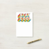 Cool bleibe post-it klebezettel (Auf Schreibtisch)