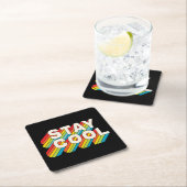 Cool bleibe rechteckiger pappuntersetzer (Vor Ort)