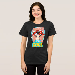 Cool bleibe - Retro Mushroom-T-Shirt Tri-Blend Shirt