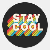 Cool bleibe runder aufkleber (Vorderseite)