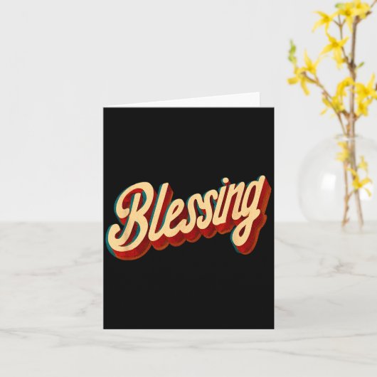 Cool Blessing Emblem For Boys And Girls  Karte (Gelbe Blume)