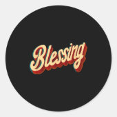 Cool Blessing Emblem For Boys And Girls Runder Aufkleber (Vorderseite)