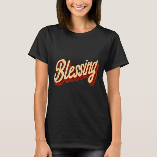 Cool Blessing Emblem For Boys And Girls  T-Shirt (Vorderseite)