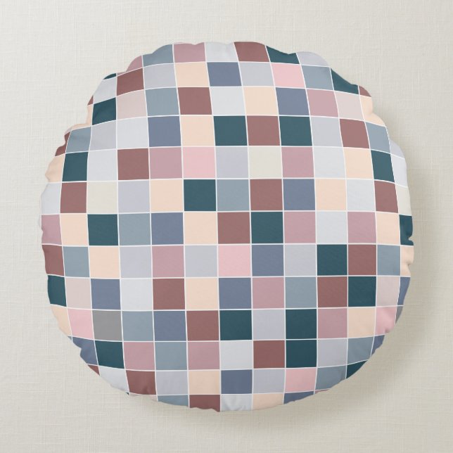Cool Blocks, Elegant Colors Rundes Kissen (Vorderseite)