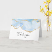 Cool Blue Agate mit Gold Glitzer Ribbon Vielen Dan Karte (Gelbe Blume)