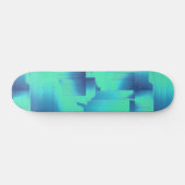 Cool Blue Art Deco Design Skate Board Skateboard (Horizontal)