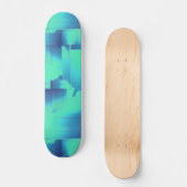 Cool Blue Art Deco Design Skate Board Skateboard (Vorderseite)