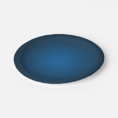 Cool Blue-Black Grainy Vignette Pappteller (Schrägansicht)