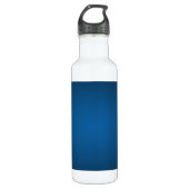 Cool Blue-Black Grainy Vignette Trinkflasche (Vorderseite)