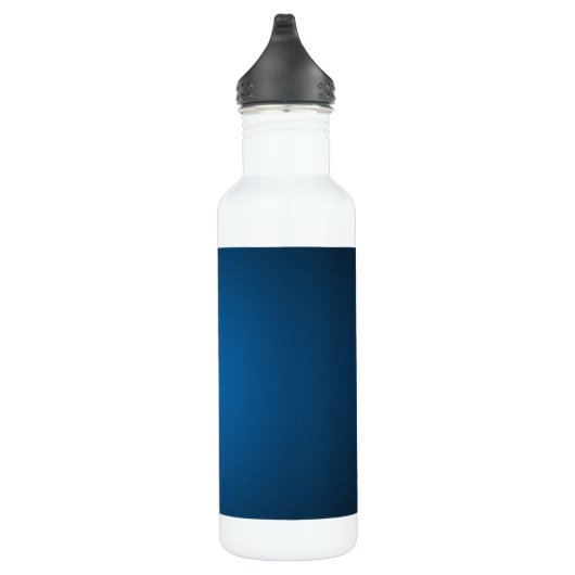 Cool Blue-Black Grainy Vignette Trinkflasche (Rechts)