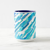 Cool Blue Blue Aquamarin Marine Tasse (Zentrum)
