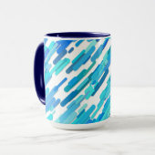 Cool Blue Blue Aquamarin Marine Tasse (Vorderseite Links)
