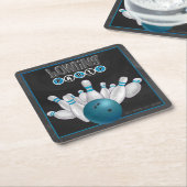 Cool Blue Bowling Party Untersetzer (angewinkelt)