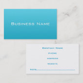 Cool Blue Business Card Visitenkarte (Vorne/Hinten)