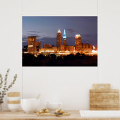 Cool Blue Cleveland Ohio (kein Text) Poster (Küche)