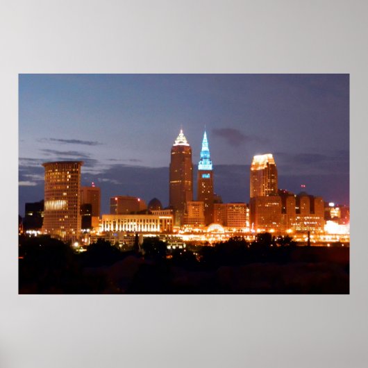 Cool Blue Cleveland Ohio (kein Text) Poster (Vorne)