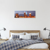 Cool Blue Cleveland Wrapped Canvas Print Leinwanddruck (Insitu (Schlafzimmer))