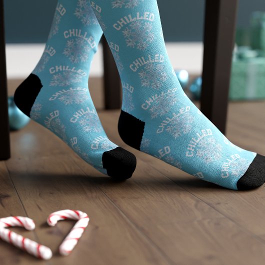 Cool Blue Custom Schneeflocken Socken