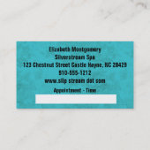 Cool Blue Daisy Wellness-Center Terminierung Busin Terminkarte (Rückseite)