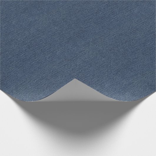 Cool Blue Denim Jeans Wrapping Paper Geschenkpapier (Ecke)