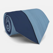 Cool Blue Denim Print Neck Tie Krawatte (Gerollt)