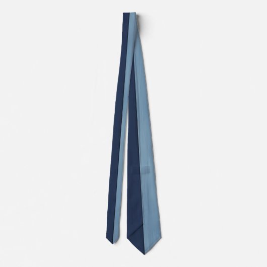 Cool Blue Denim Print Neck Tie Krawatte (Rückseite)