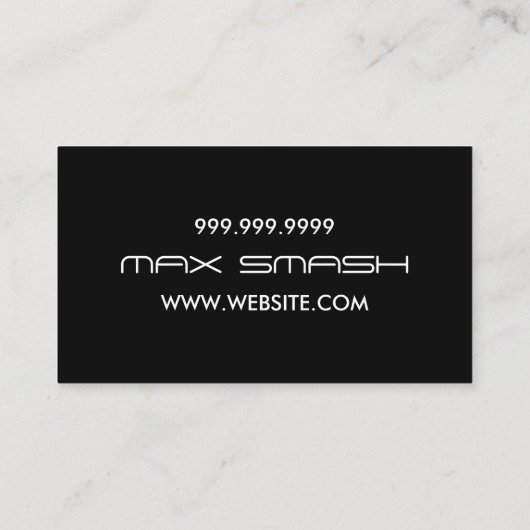 Cool Blue DJ Music Business Card Visitenkarte (Rückseite)