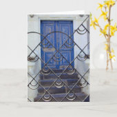 Cool Blue Door Karte (Gelbe Blume)