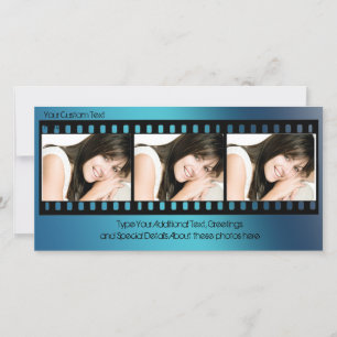 Cool Blue Filmstrip Fotokarte, Alleinstellungsmerk