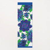 Cool Blue Flowers Yoga Mat Yogamatte (Vorderseite)