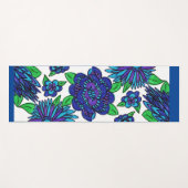 Cool Blue Flowers Yoga Mat Yogamatte (Vorderseite (Horizontal))